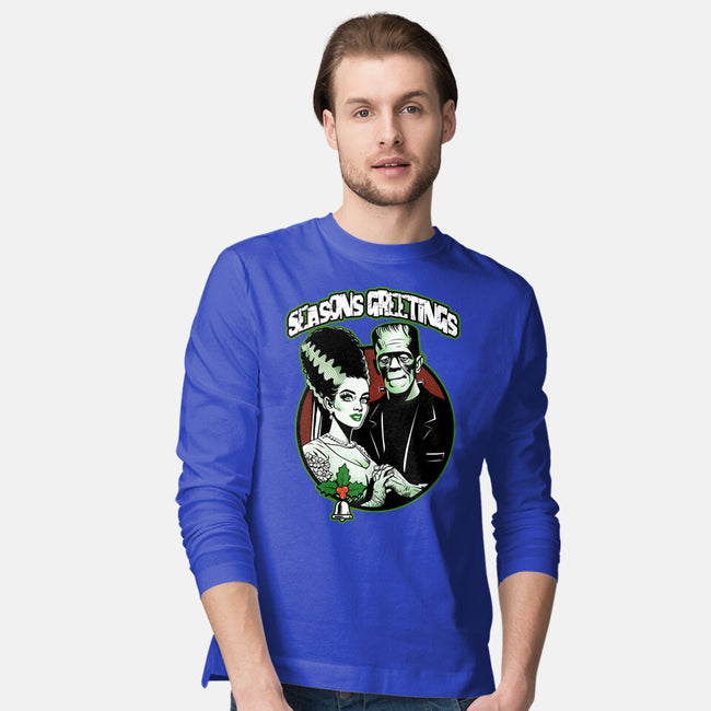 Seasons Greetings Frankie And Bride-Mens-Long Sleeved-Tee-palmstreet