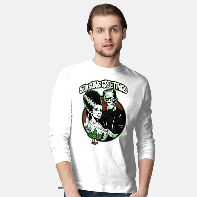 Seasons Greetings Frankie And Bride-Mens-Long Sleeved-Tee-palmstreet