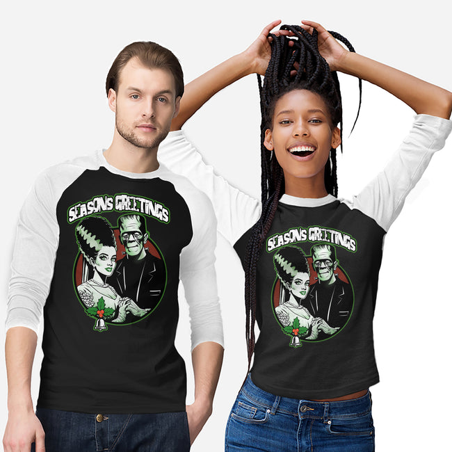Seasons Greetings Frankie And Bride-Unisex-Baseball-Tee-palmstreet