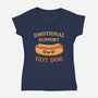 Emotional Support Hot Dog-Womens-V-Neck-Tee-kg07