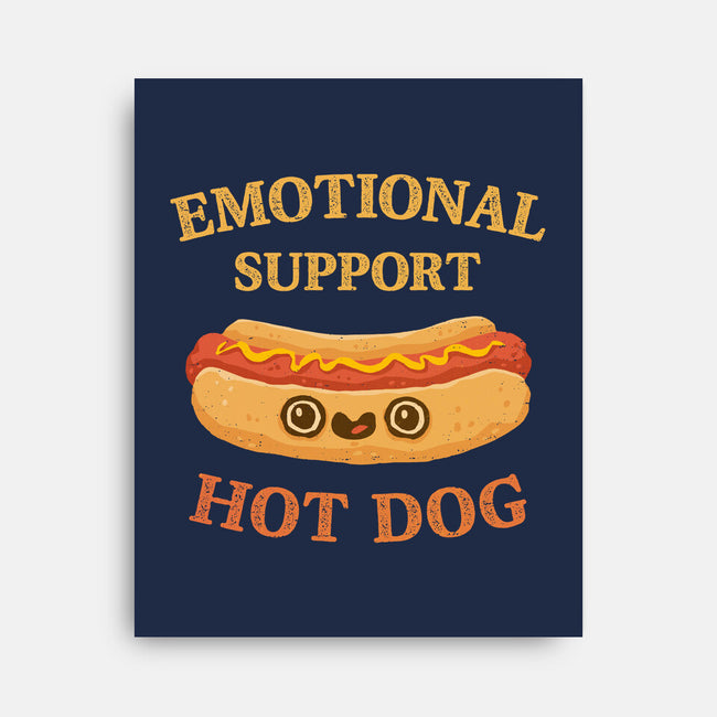 Emotional Support Hot Dog-None-Stretched-Canvas-kg07