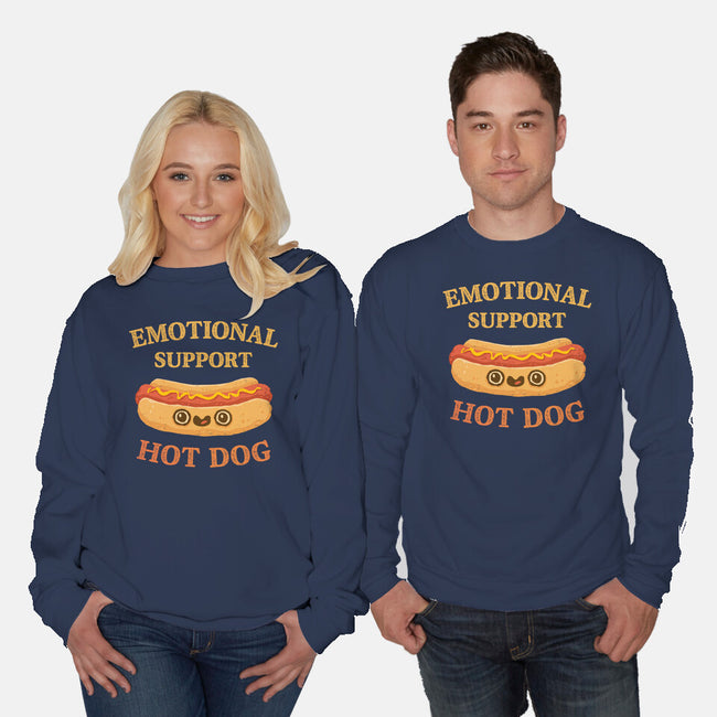 Emotional Support Hot Dog-Unisex-Crew Neck-Sweatshirt-kg07