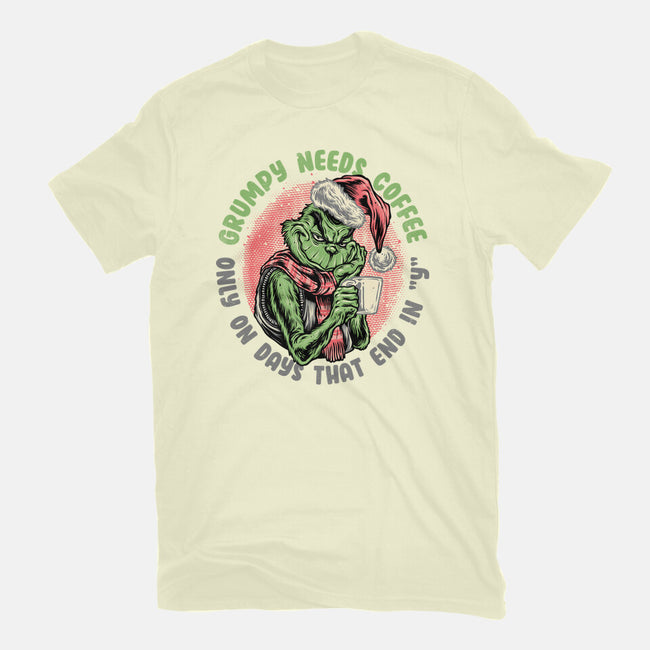 Grumpy Needs Coffee-Mens-Premium-Tee-glitchygorilla