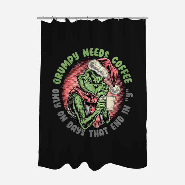 Grumpy Needs Coffee-None-Polyester-Shower Curtain-glitchygorilla
