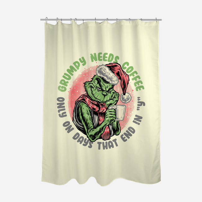 Grumpy Needs Coffee-None-Polyester-Shower Curtain-glitchygorilla