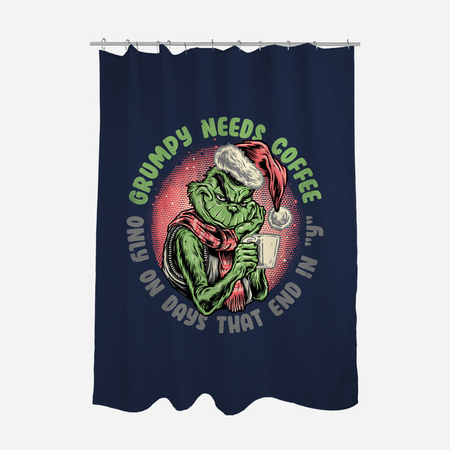 Grumpy Needs Coffee-None-Polyester-Shower Curtain-glitchygorilla