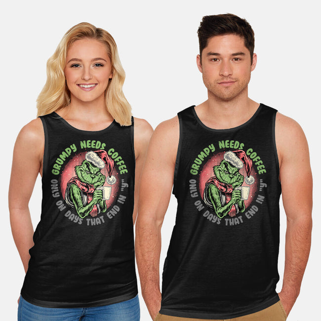 Grumpy Needs Coffee-Unisex-Basic-Tank-glitchygorilla
