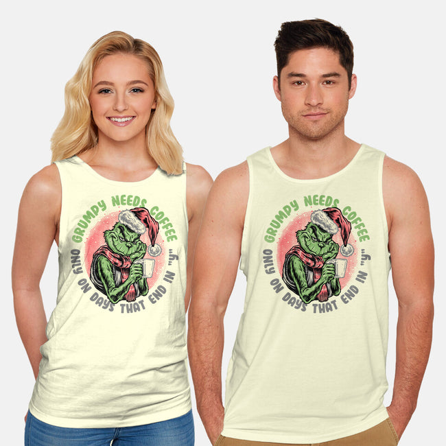 Grumpy Needs Coffee-Unisex-Basic-Tank-glitchygorilla