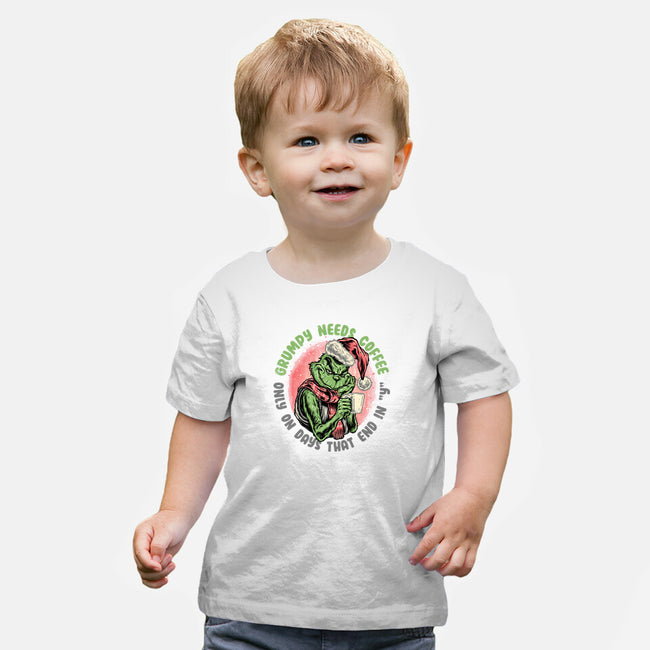 Grumpy Needs Coffee-Baby-Basic-Tee-glitchygorilla