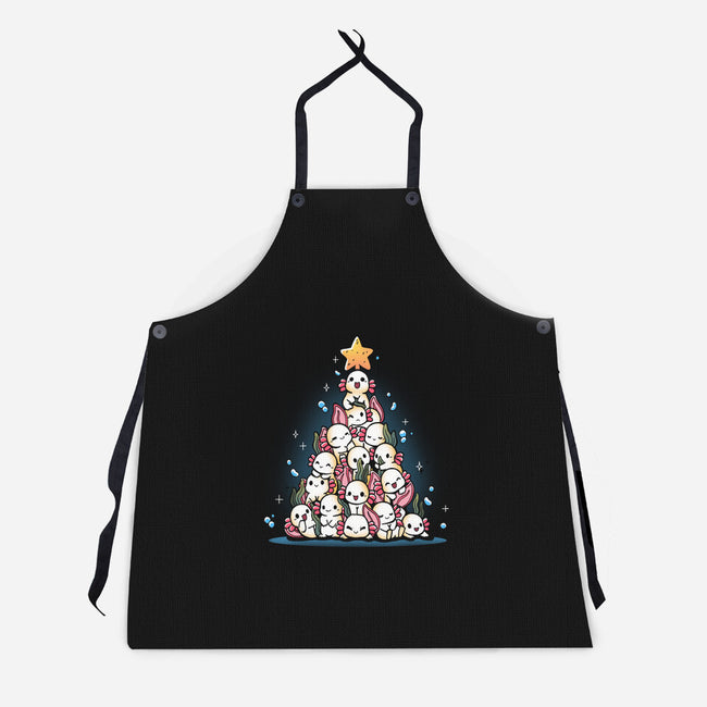 Christmas Axolotl-Unisex-Kitchen-Apron-Vallina84