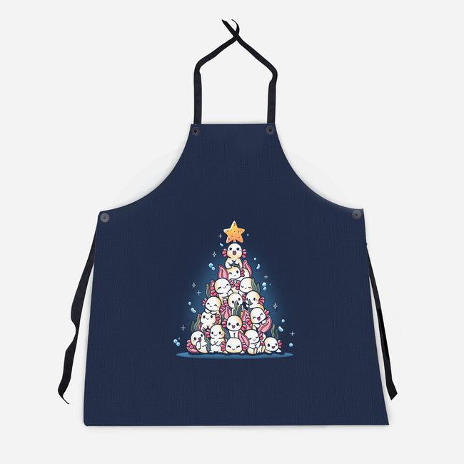 Christmas Axolotl-Unisex-Kitchen-Apron-Vallina84
