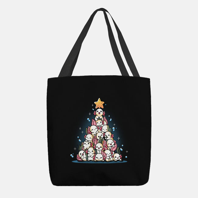 Christmas Axolotl-None-Basic Tote-Bag-Vallina84