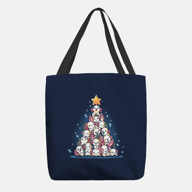 Christmas Axolotl-None-Basic Tote-Bag-Vallina84
