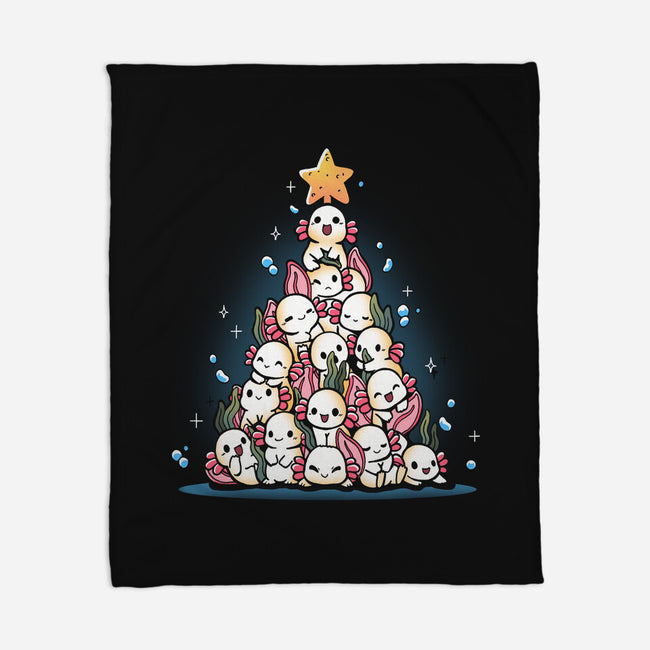 Christmas Axolotl-None-Fleece-Blanket-Vallina84
