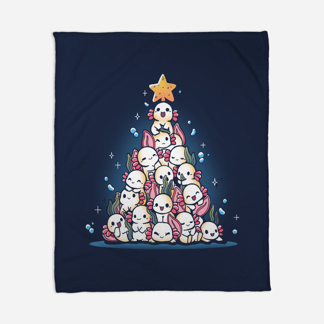 Christmas Axolotl-None-Fleece-Blanket-Vallina84