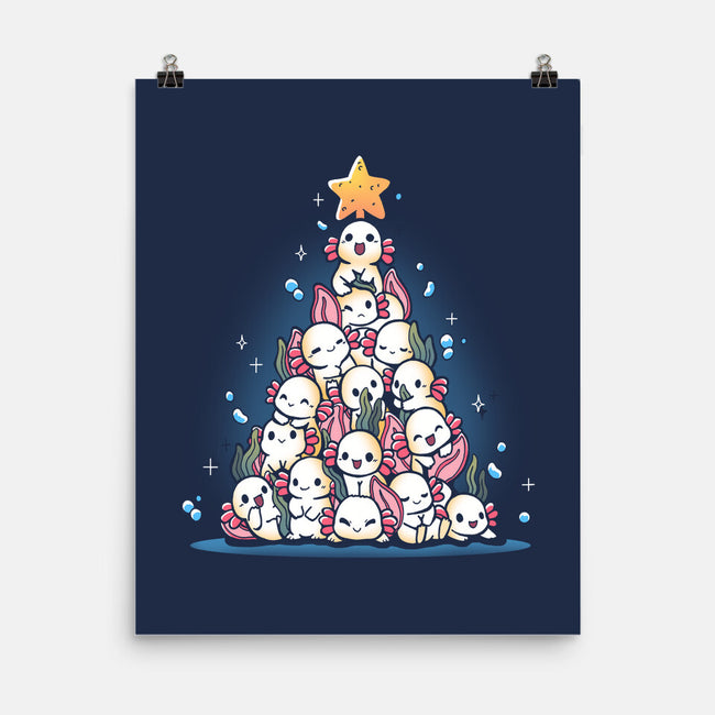 Christmas Axolotl-None-Matte-Poster-Vallina84