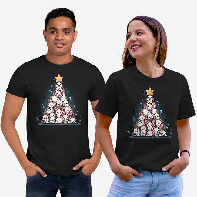 Christmas Axolotl-Unisex-Basic-Tee-Vallina84