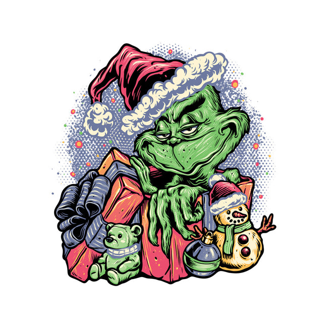 A Grumpy Present-None-Glossy-Sticker-glitchygorilla
