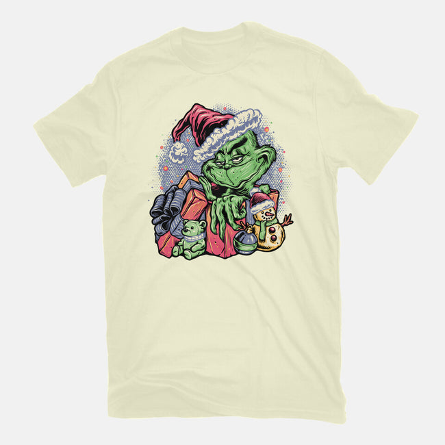 A Grumpy Present-Mens-Basic-Tee-glitchygorilla