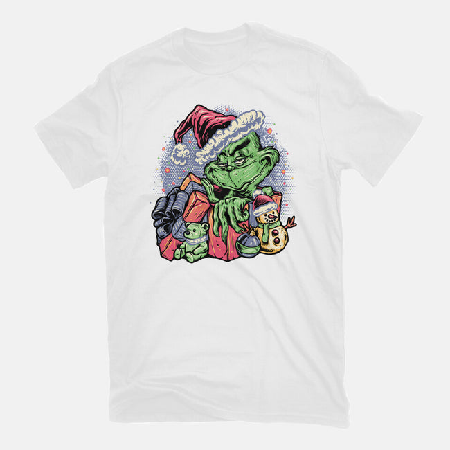 A Grumpy Present-Mens-Basic-Tee-glitchygorilla