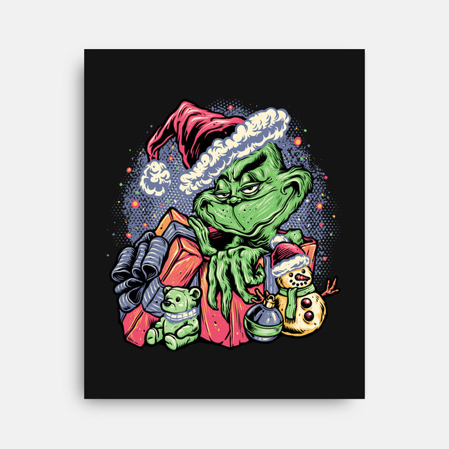 A Grumpy Present-None-Stretched-Canvas-glitchygorilla