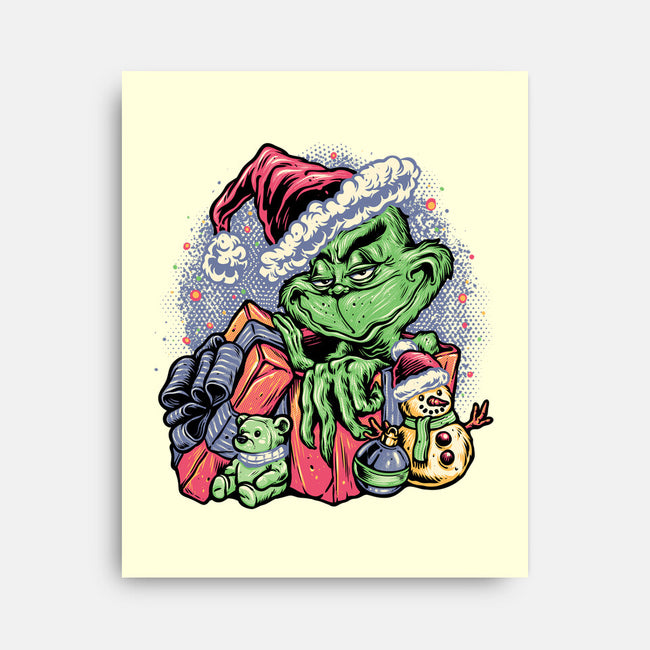 A Grumpy Present-None-Stretched-Canvas-glitchygorilla