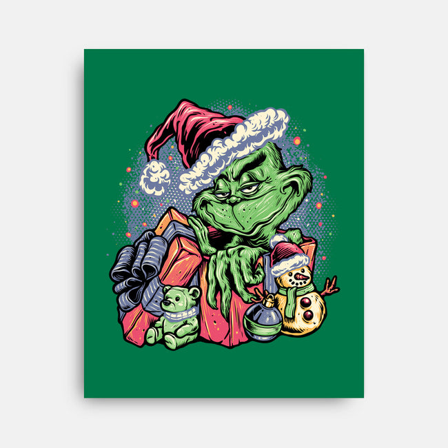 A Grumpy Present-None-Stretched-Canvas-glitchygorilla