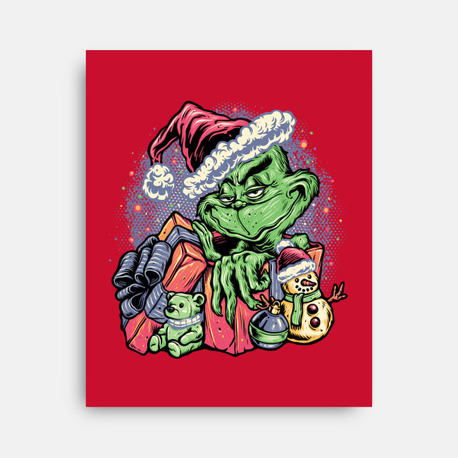 A Grumpy Present-None-Stretched-Canvas-glitchygorilla