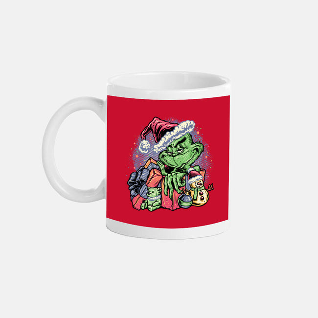 A Grumpy Present-None-Mug-Drinkware-glitchygorilla