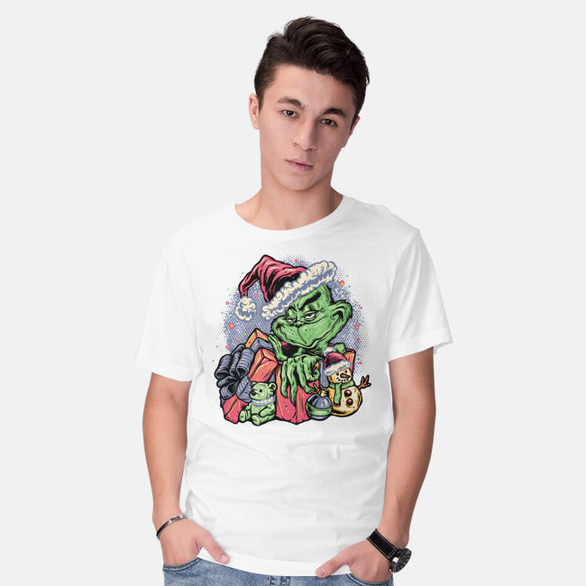 A Grumpy Present-Mens-Basic-Tee-glitchygorilla