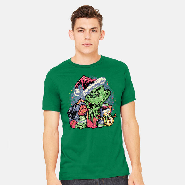 A Grumpy Present-Mens-Heavyweight-Tee-glitchygorilla