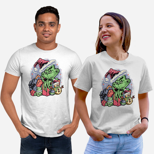A Grumpy Present-Unisex-Basic-Tee-glitchygorilla