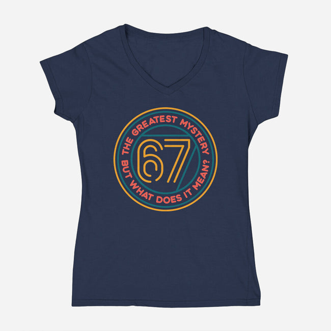 Six Seven Mystery-Womens-V-Neck-Tee-glitchygorilla