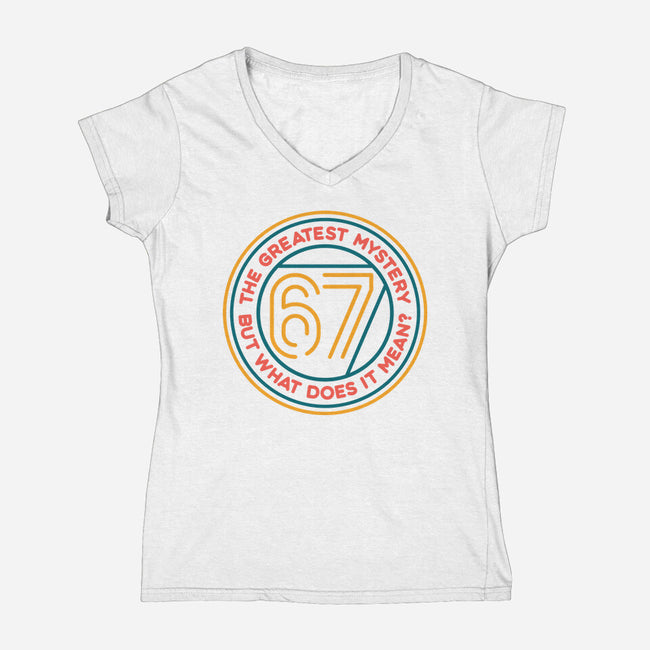 Six Seven Mystery-Womens-V-Neck-Tee-glitchygorilla