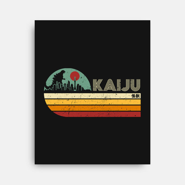 Kaiju Vintage-None-Stretched-Canvas-DrMonekers