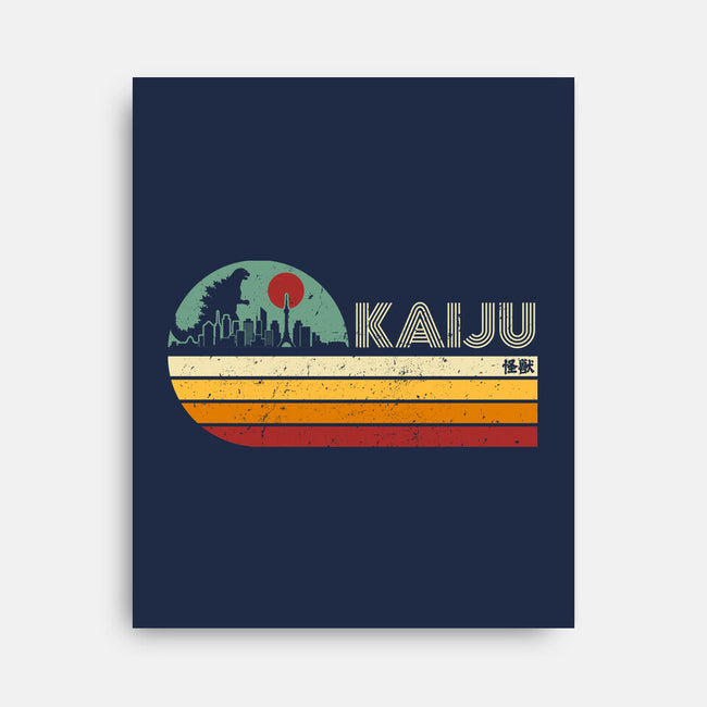 Kaiju Vintage-None-Stretched-Canvas-DrMonekers