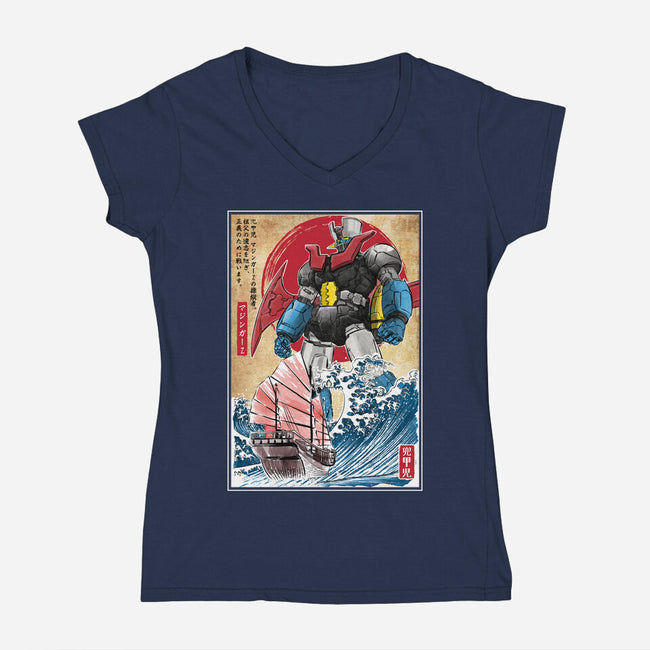 Mecha Z In Japan-Womens-V-Neck-Tee-DrMonekers