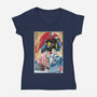 Mecha Z In Japan-Womens-V-Neck-Tee-DrMonekers