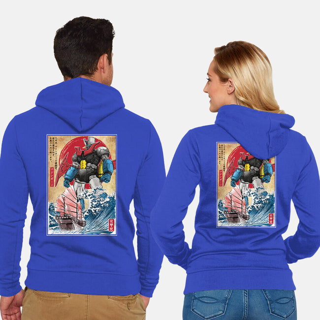 Mecha Z In Japan-Unisex-Zip-Up-Sweatshirt-DrMonekers