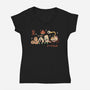 Yokai Food Fest-Womens-V-Neck-Tee-vp021