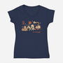 Yokai Food Fest-Womens-V-Neck-Tee-vp021