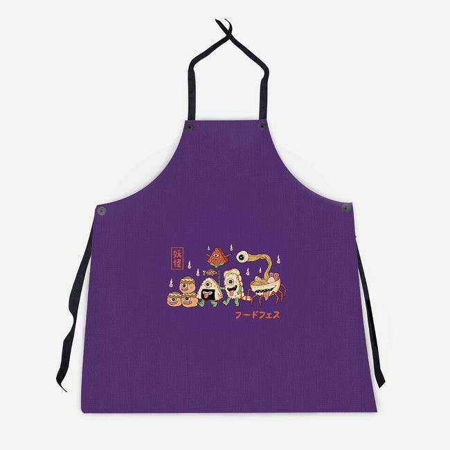 Yokai Food Fest-Unisex-Kitchen-Apron-vp021