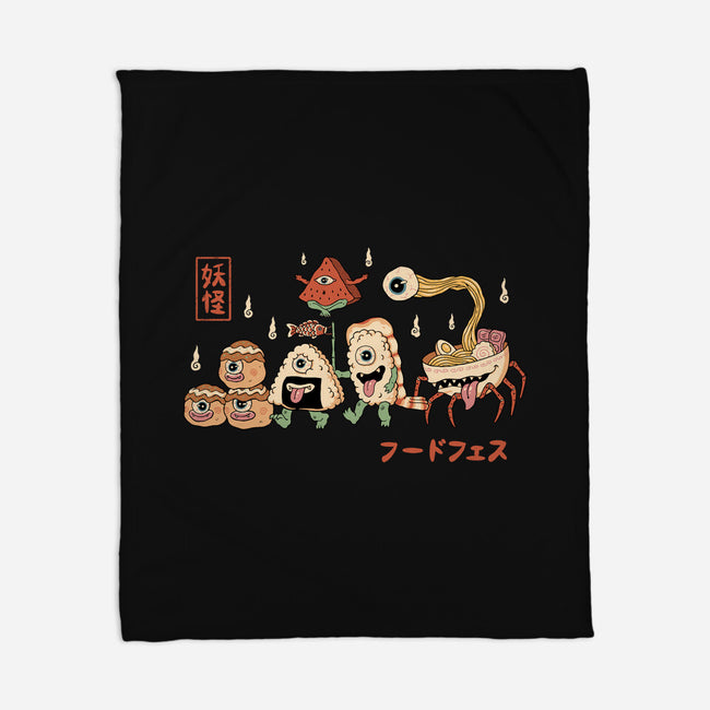 Yokai Food Fest-None-Fleece-Blanket-vp021