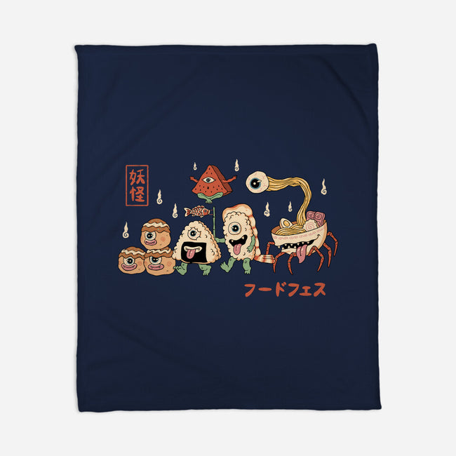 Yokai Food Fest-None-Fleece-Blanket-vp021
