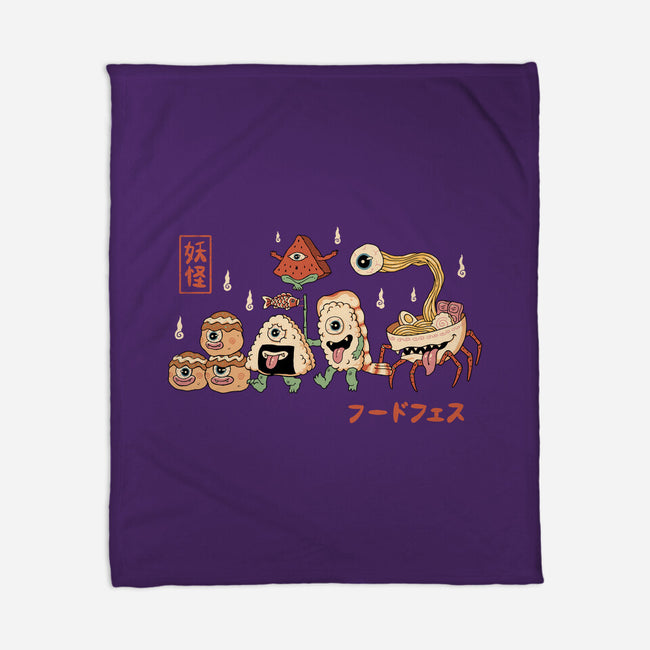 Yokai Food Fest-None-Fleece-Blanket-vp021