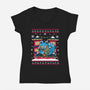 Ugly Tiger-Womens-V-Neck-Tee-Vallina84