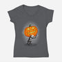 Pumpkin Atlas-Womens-V-Neck-Tee-jasesa