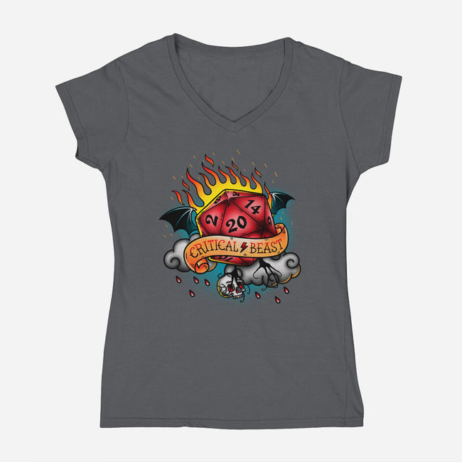 Critical Beast-Womens-V-Neck-Tee-Getsousa!