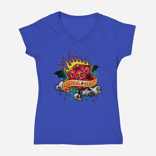 Critical Beast-Womens-V-Neck-Tee-Getsousa!