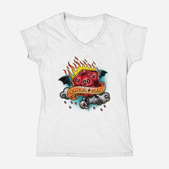 Critical Beast-Womens-V-Neck-Tee-Getsousa!